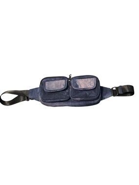 Forever 21 Double Pouch Waist Bag Fanny Pack Denim